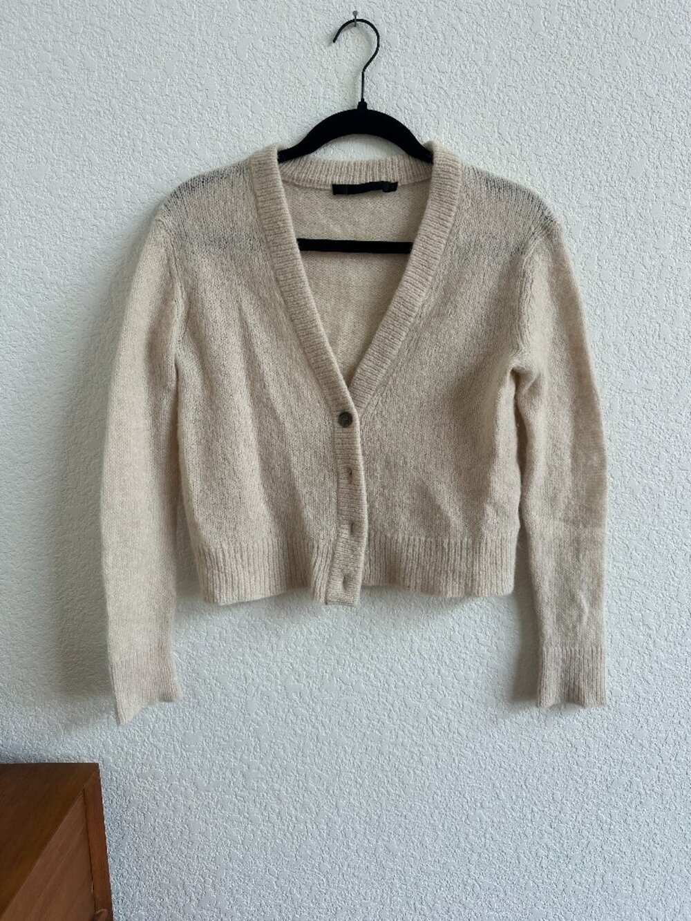 Jenni Kayne XS Tan/Neutral Button Up Cropped Cardigan